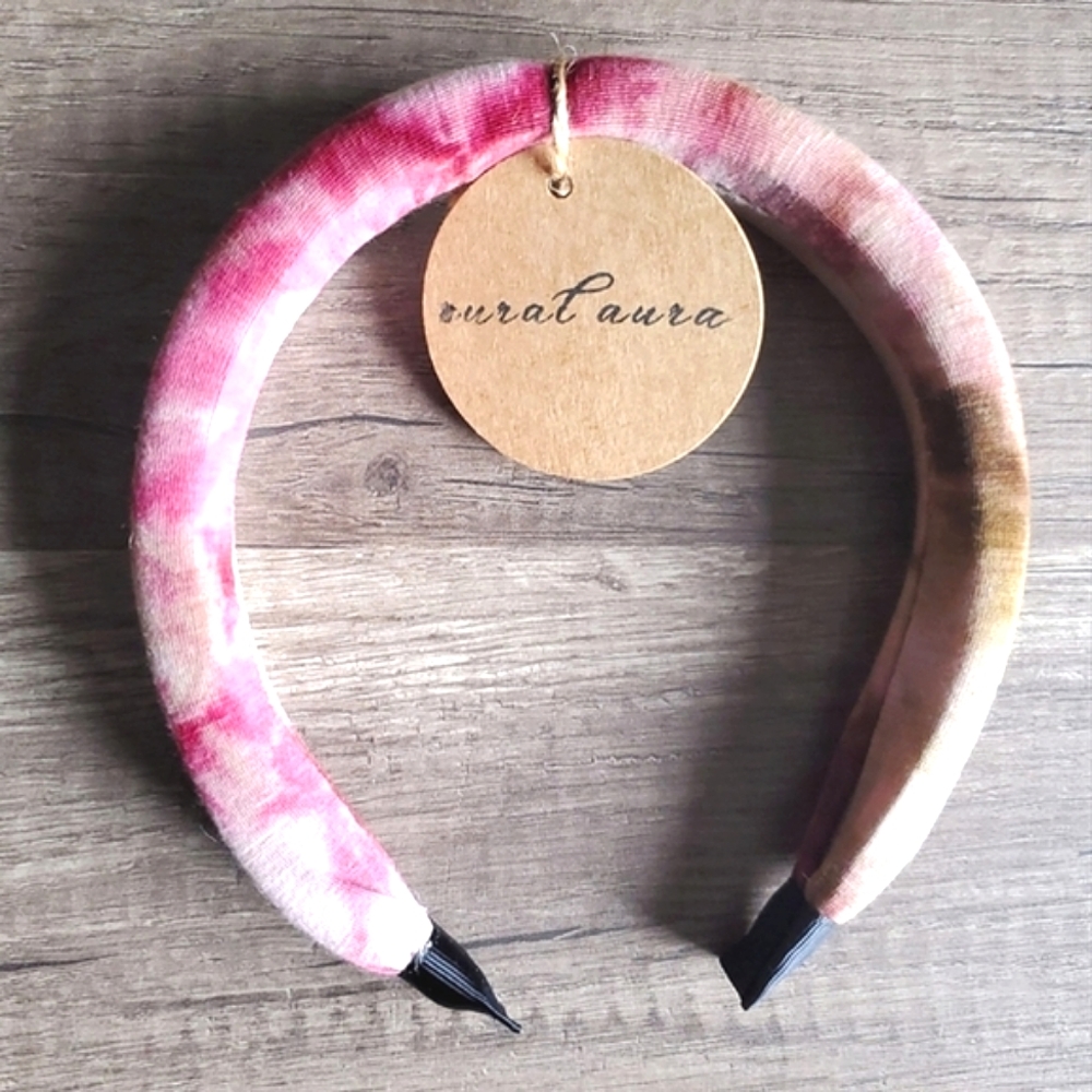 Mauve Tie Dye Padded Headband
